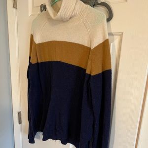 J.Crew colorblock turtleneck